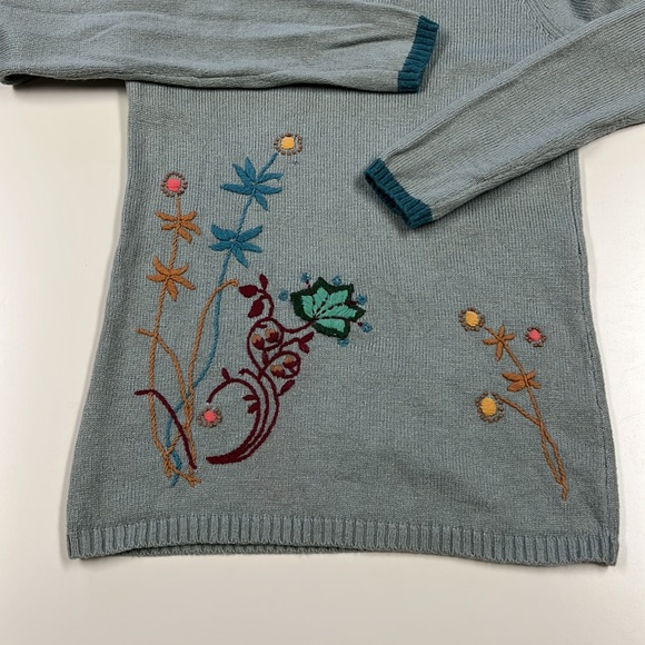 Fossil embroidered long, V-neck sweater. - Picture 2 of 14